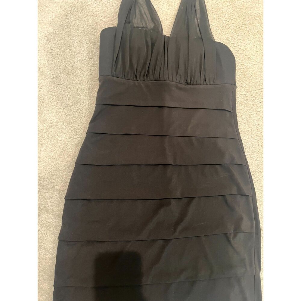 Sweet Storm black tiered halter mini dress, size M, Party and Cocktail - Picture 5 of 7